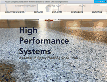 Tablet Screenshot of highperformancesystems.com